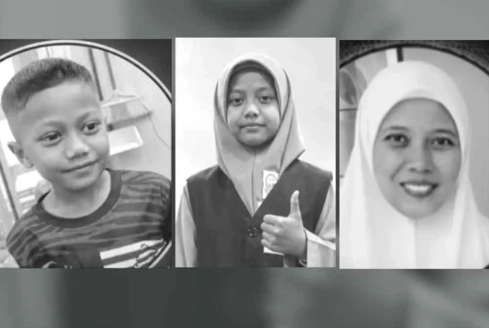 Norawalysa maut bersama dua anak mereka, Auni Syazana Suhaimi, 12, dan Ahmad Syah Fawwaz Suhaimi, tujuh tahun.