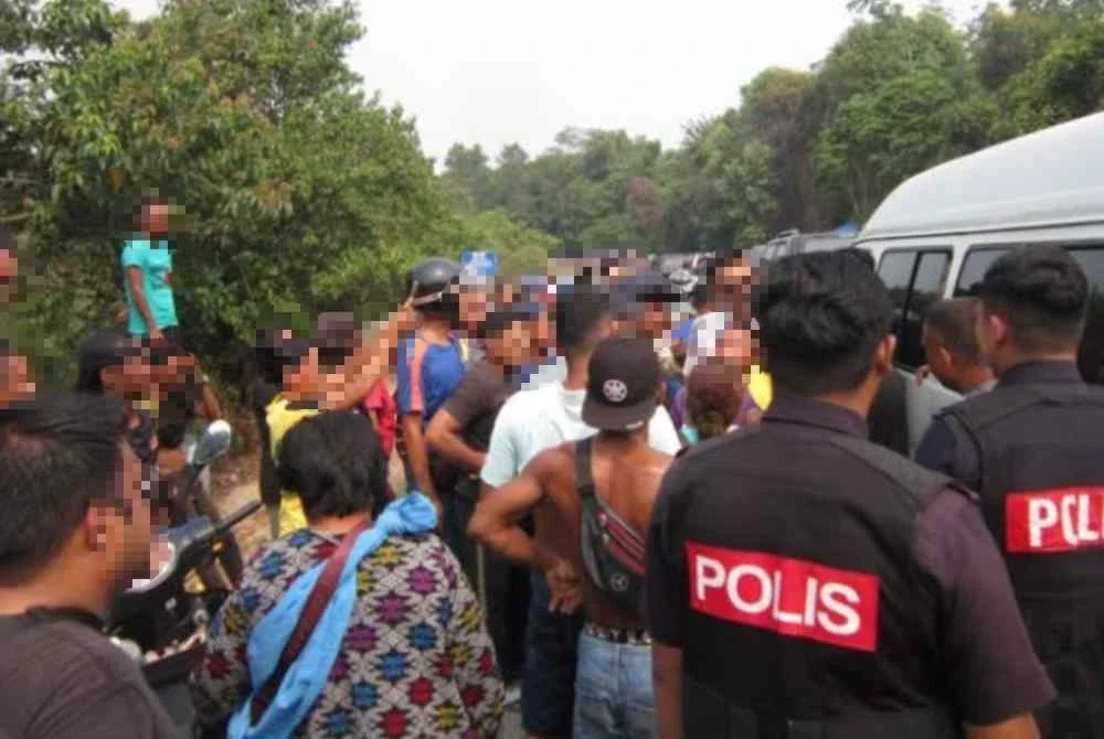 Polis menahan empat lagi lelaki bagi membantu siasatan berhubung insiden provokasi di kawasan Hutan Simpan Kekal (HSK) Ramsar, Tasek Bera pada Selasa.