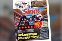 Laporan muka depan Sinar Harian pada Sabtu.