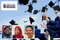 Graduan baharu berdepan pelbagai komitmen termasuk sewa rumah, pengangkutan dan perbelanjaan harian. Gambar kecil dari kiri: Muhammad Kamal Syukri, Sharifah Shazfika dan Zeng Kang