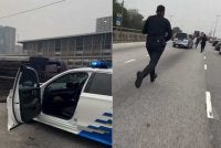 Tangkap layar video kejadian yang tular di media sosial.