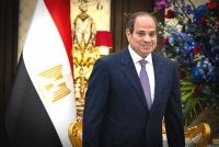 Presiden Mesir, Abdel Fattah El-Sisi ketika Istiadat Sambutan Negara di Istana Negara pada Sabtu bersempena lawatan negara pertama beliau ke Malaysia sejak memegang jawatan pada Jun 2014. Foto Bernama