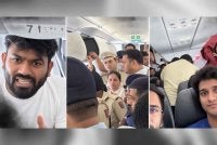 Dipke (gambar kiri) diserbu pihak berkuasa sejurus pesawat dinaikinya mendarat di New Delhi pada Sabtu. - FOTO: Agensi