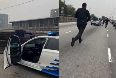 Tangkap layar video kejadian yang tular di media sosial.