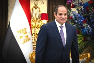 Presiden Mesir, Abdel Fattah El-Sisi ketika Istiadat Sambutan Negara di Istana Negara pada Sabtu bersempena lawatan negara pertama beliau ke Malaysia sejak memegang jawatan pada Jun 2014. Foto Bernama