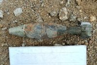 Bom mortar yang ditemui di tepi Sungai Chemangkoh. Foto: PDRM