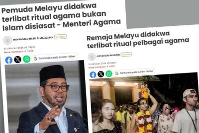 Laporan Sinar Harian pada Sabtu. 