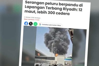 Laporan Sinar Harian pada Ahad. 