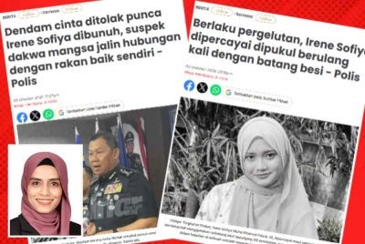 Tiada sesiapa berhak memaksa, mengugut atau mencederakan orang lain hanya kerana kehendaknya tidak dipenuhi. Gambar kecil: Zhooriyati 