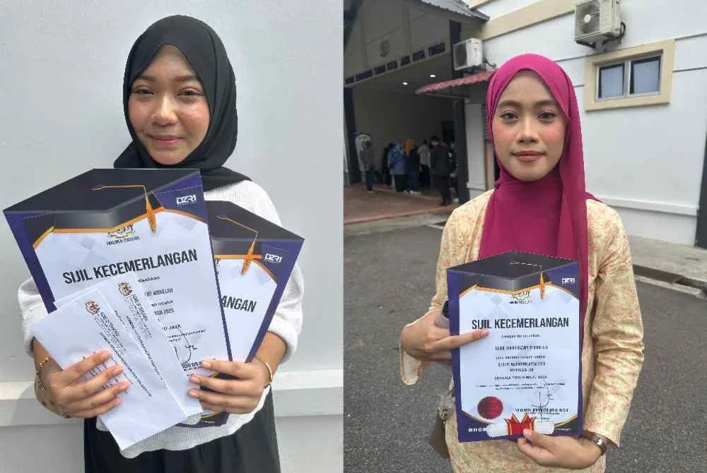 Intan Amirah Afiqah (kiri) dan Nurul Atiqah Nazwin.
