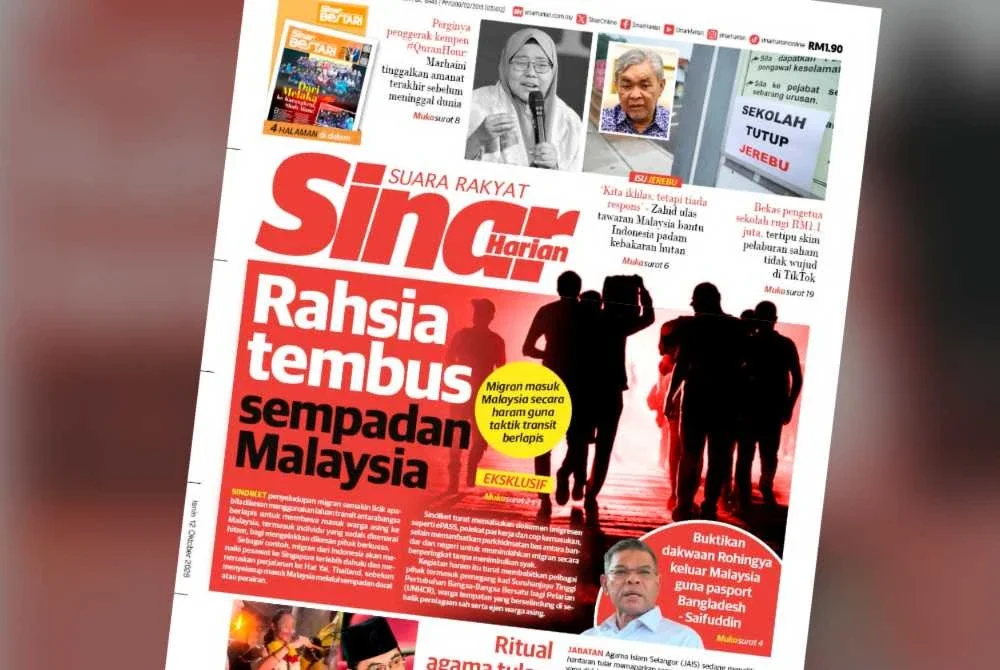 Laporan eksklusif Sinar Harian pada Isnin melaporkan sindiket penyeludupan migran semakin licik mengubah strategi dengan menggunakan laluan transit berlapis, dokumen imigresen palsu serta pengangkutan merentas sempadan bagi mengaburi pihak berkuasa.