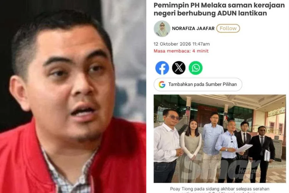 Muhamad Akmal mempersoalkan tindakan PH Melaka menyaman kerajaan negeri berhubung ADUN lantikan.