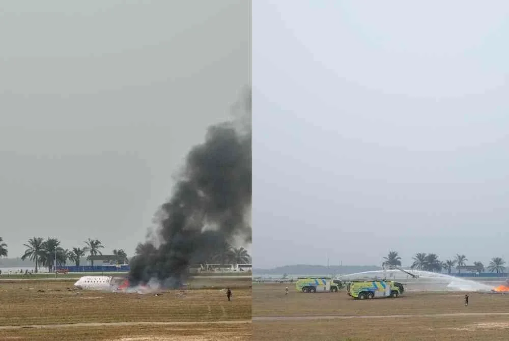 Kebakaran pesawat antara simulasi yang dipaparkan menerusi Ex Perisai Panthera 2026 di KLIA pada Rabu.