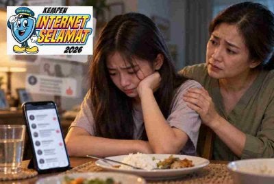Remaja yang menjadi mangsa buli siber mengalami kemurungan dan trauma. Foto janaan AI