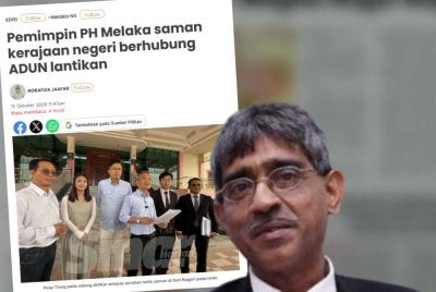 Laporan Sinar Harian dan Mohamed Haniff Khatri (kanan).