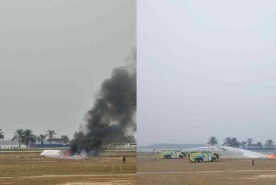 Kebakaran pesawat antara simulasi yang dipaparkan menerusi Ex Perisai Panthera 2026 di KLIA pada Rabu.