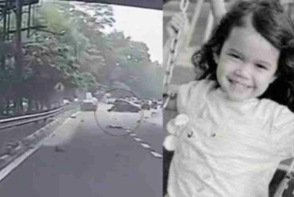Asiah yang menaiki Perodua Bezza bersama bapanya mengalami kecederaan parah di kepala sebelum disahkan meninggal dunia di Hospital Kuala Lumpur (HKL).