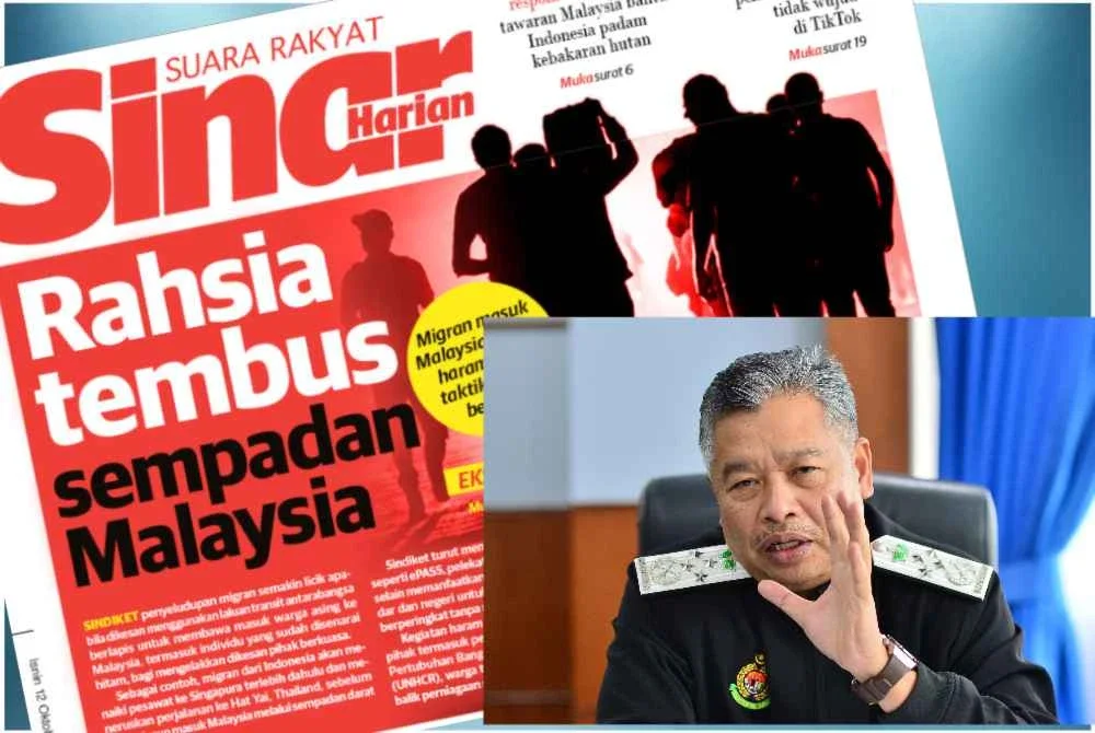 Laporan eksklusif Sinar Harian Isnin lalu. Gambar kecil: Ketua Pengarah Imigresen, Datuk Zakaria Shaaban