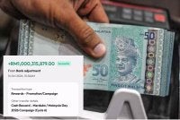 Tangkap layar resit transaksi yang dimuat naik Wmfwza menerusi hantaran di media sosial.