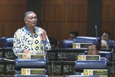 Shamsul Anuar pada sesi soal jawab di Dewan Rakyat pada Khamis. Foto Bernama