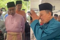 Tangkap layar gambar Yang Dipertuan Besar Negeri Sembilan, Tuanku Muhriz Tuanku Munawir, menegur Menteri Besar, Datuk Ismail Lasim dalam video dikongsi di laman sosial