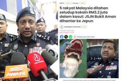Laporan Sinar Harian dan Hussein Omar Khan (kanan)