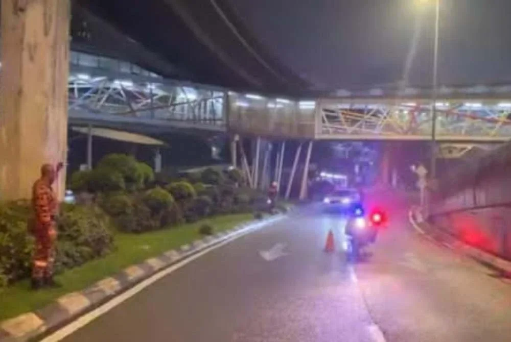Lokasi kemalangan membabitkan seorang lelaki yang maut pada Sabtu.