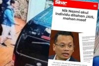 Sinar Harian melaporkan Nik Nazmi mengesahkan dirinya merupakan seorang daripada dua individu yang ditahan JAIS dalam insiden di Petaling Jaya pada Khamis.