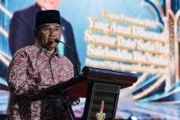 Salehuddin menyampaikan ucapan pada Majlis Perasmian Ijtimak Pemegang Tauliah Mengajar Negeri Selangor 2026 di Dewan Jubli Perak Sultan Abdul Aziz, pada Sabtu. Foto: Bernama