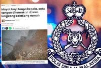 Polis menahan seorang wanita bagi membantu siasatan berhubung penemuan mayat seorang bayi di dalam longkang di kawasan perumahan Padang Setengge, petang semalam.
