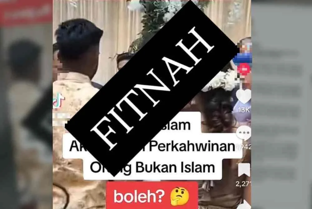 Sebelum ini, tular penyebaran semula klip video lama Saifuddin melakukan upacara perkahwinan sivil pasangan bukan Islam sehingga mendapat perhatian umum. Foto Facebook Jabatan Pendaftaran Negara