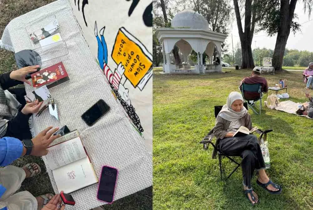 Antara bahan bacaan yang pilihan untuk dibaca bersama pada program Silent Reading Picnic di Kuala Terengganu.