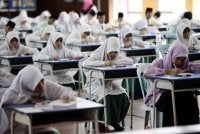 Peperiksaan SMA yang dijadualkan berlangsung dari 19 hingga 23 Oktober turut diteruskan mengikut jadual ditetapkan. Foto hiasan 