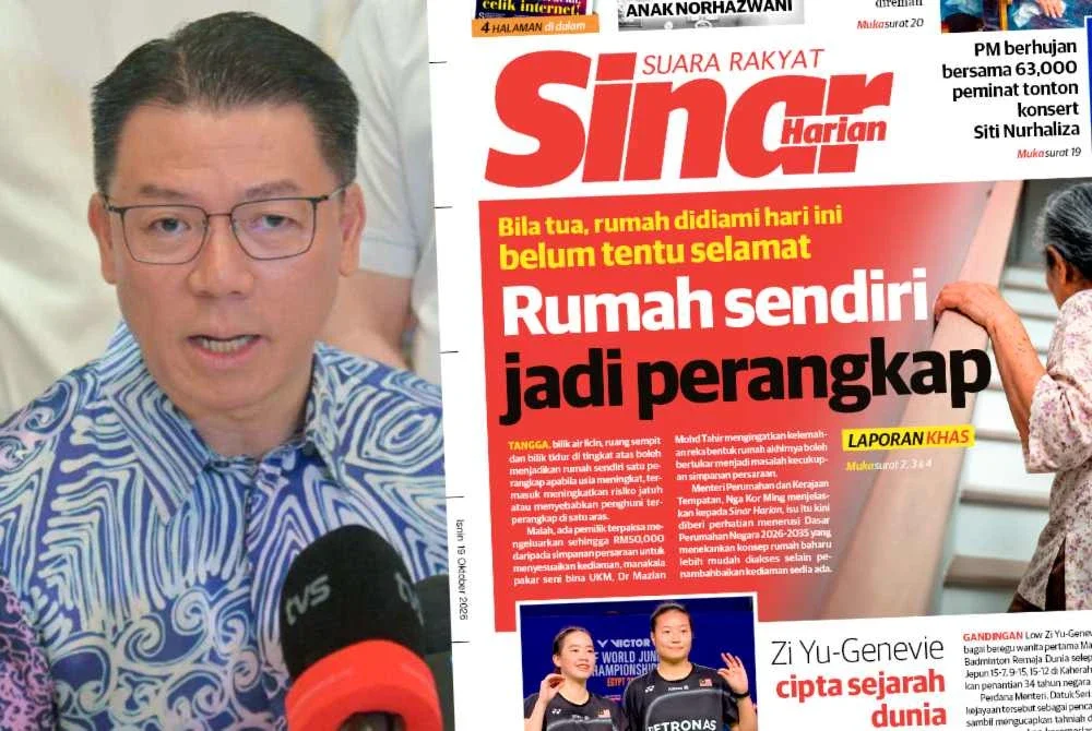 Kor Ming berkata, keperluan warga emas perlu diambil kira bukan sahaja dalam pembangunan perumahan baharu, malah menerusi penambahbaikan kediaman sedia ada.