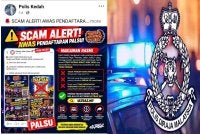 Tangkap layar berhubung maklumat penganjuran Polis Kedah Night Run 2026 yang dikesan menggunakan kod QR berbeza.