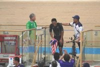 Zuhairie yang bertanding dalam kategori C5 mempamerkan kayuhan bertenaga untuk mencatatkan masa terpantas 1 minit 05.361 saat, sekali gus mengesahkan kedudukan di podium tertinggi. Foto FB Taufiq Johari