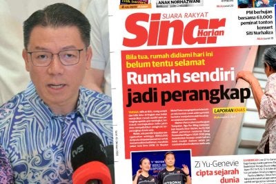 Kor Ming berkata, keperluan warga emas perlu diambil kira bukan sahaja dalam pembangunan perumahan baharu, malah menerusi penambahbaikan kediaman sedia ada.