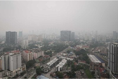 Keadaan jerebu di ibu negara - Foto: Bernama