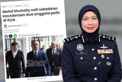 Laporan Sinar Harian dan Aida (kanan)