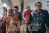 Pemimpin-pemimpin PN hadir ke Mahkamah Tinggi Kuala Lumpur pada Khamis. Rosli Talib 