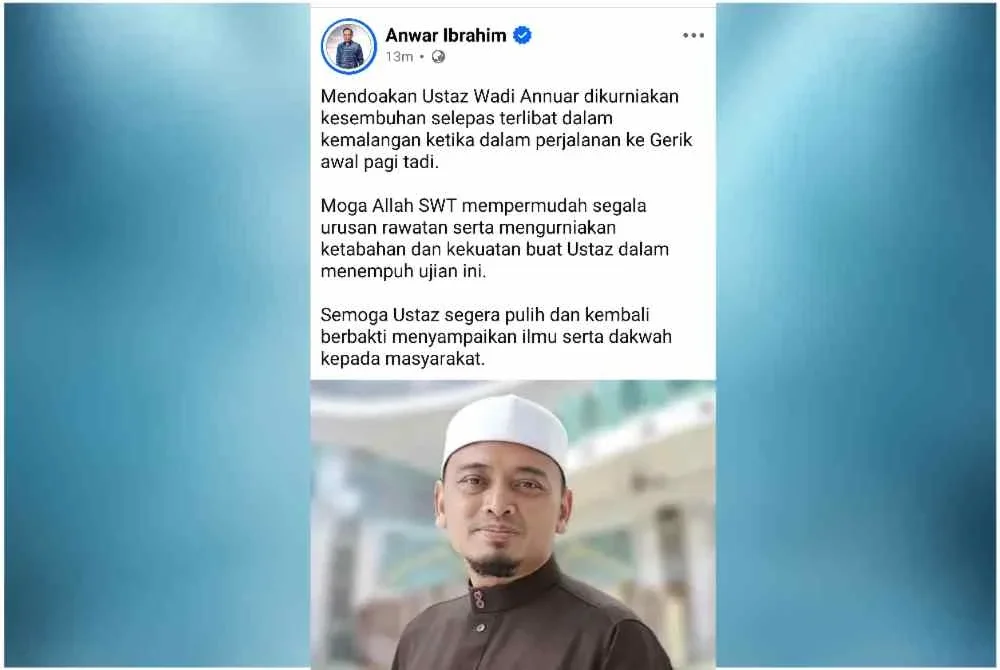 Tangkap layar hantaran Facebook Perdana Menteri