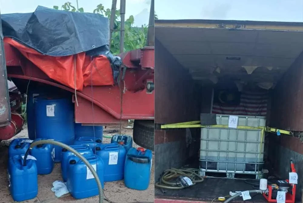 Antara barangan yang dirampas susulan serbuan Ops TIRIS di sebuah lokasi di Kampung Bukit Tunggal pada Khamis.