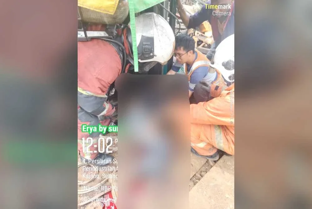 Mangsa disahkan meninggal dunia oleh petugas KKM di lokasi kejadian.