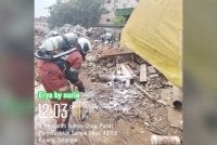 Keadaan di lokasi kejadian di sebuah kilang barang lusuh di Persiaran Sungai Chua.