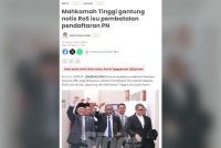 Mahkamah Tinggi pada Khamis membenarkan permohonan PN untuk menggantung pelaksanaan notis pembatalan pendaftaran gabungan itu sehingga prosiding substantif semakan kehakiman didengar.