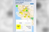 Seremban mencatatkan bacaan tertinggi iaitu 158.