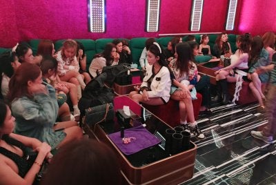 Antara wanita warga asing yang ditahan Jabatan Imigresen Kuala Lumpur pada Sabtu.