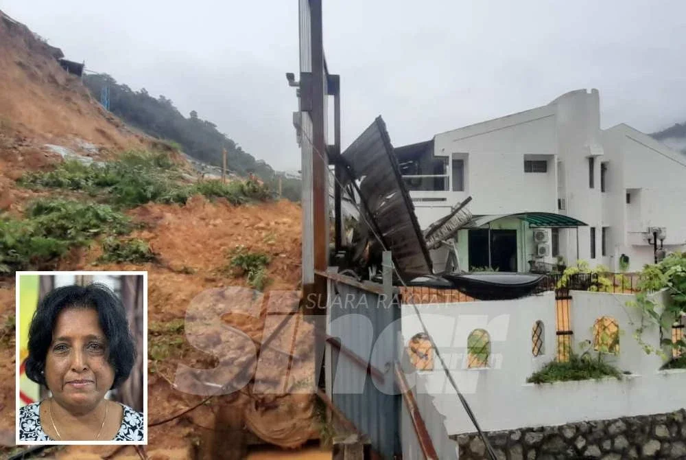SAM menggesa Kerajaan Pulau Pinang memberikan penjelasan berhubung kejadian tanah runtuh yang mengorbankan seorang doktor. Foto kecil: Meena