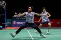 Goh Sze Fei dan Nur Izzuddin berjaya ke perlawanan akhir Terbuka Perancis. Foto Bernama