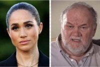 Meghan (kiri) akui berada amat tertekan dengan dakwaan mengenai bapanya. - Foto Agensi
